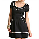 Contrast Piped Dress (09VQX016)