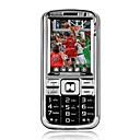 jindav9 quad band double carte de la double veille, plat de mobile à écran tactile noir et argent (szxhy058)