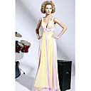 Empire V-neck Floor-length Silk Chiffon Dress On Sale / Evening Dress (OFGC0178)