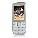 E55 card dual standby dual quad-band telefono cellulare argento e bianco (2GB TF card) (sz05450156)