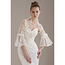 3/ 4-Length SleevesTulle Lace Bridal Jacket/ Wedding Wrap