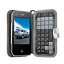 da peng T2000 quad-band dual kaart TV wifi java QWERTY-toetsenbord flat touch screen mobiele telefoon wit (2GB TF-kaart en toetsenbord lederen case)