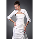 3/ 4-Length Sleeves Taffeta Bridal Jacket/ Wedding Wrap