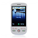 A6188 Dual Card Dual Mode Dual Bluetooth JAVA Ultra Thin Flat Touch Screen CDMA Cell Phone White (2GB TF Card)