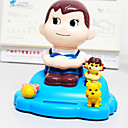 leite garoto de brinquedo movido a energia solar swing cabeça decorativa (ceg1066)