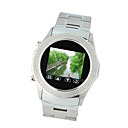 W968 Qaud Band FM Pineapple Veins Surface Design Watch Cell Phone Silver (2GB TF Card)