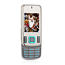 HR-X6 MINI Dual Card Dual Standby Metal Cover Slide Cell Phone Silver (2GB TF Card)