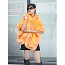 Sleeveless Genuine Fox Fur/ Rex Rabbit Fur Trim Wrap/ Wedding Wrap (PZX0012)