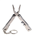 Multifunctional Tools Stainless Steel Keychain with LED Flashlight