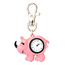 leuke cartoon neushoorn mascotte opknoping decoratie sleutelhanger klok horloge (ceg390)