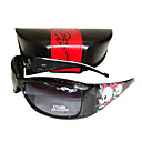 nuevo diseño del tatuaje de la moda de gafas de sol + paño de limpieza libre y estuche duro - un marco negro con estampado calavera blanca dsco2103-04