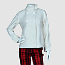 Double Breasted A-line Short Wool Pea Coat Women's Coat (4705)
