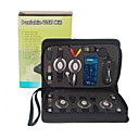 17-in-1 Portable USB Mouse and Connectivity Cables Kit with Leather Bag
