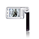 Jinpeng N93 Bluetooth Card doble tapa giratoria pantalla táctil del teléfono celular de color marrón y plata (tarjeta de 2GB TF) (sz05150925)