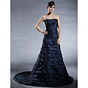 Taffeta A-line Sweetheart Court Train Evening Dress inspired by Alyson Hannigan at Emmy Award