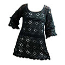 100%Handmade Crochet Round Neckline Women's Sweater Dresses (1002AL010-0744)
