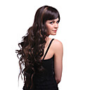 comprimento médio, sem tampa alta qualidade do café natural sintético olhar escuro com peruca de cabelo dourado encaracolado (tslr11.23-052)