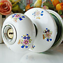 High Quality Ceramic Door Knob with Lock (Porcelain Door Knob) (0768-W05-SST)