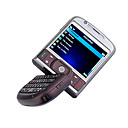 9700 Built In 2G Memory Quad Band Dual Card TV JAVA WIFi Trackball QWERTY Keypad 180 Degree Rotate Cell Phone Purple