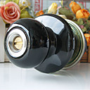 High Quality Ceramic Door Knob with Lock (Porcelain Door Knob) (0768-W10-SST-BK)