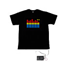 sonido y la música activa el visualizador vu-t-bailarín espectro shirt (4 * aaa)