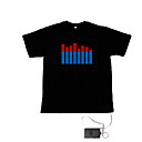 som e música activado el visualizador dançarino vu espectro t-shirt (4 * AAA)