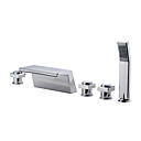 Badewanne Armaturen  /  Zwei Griffe  /  Wasserfall - COFFEE