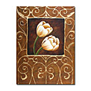 Stretched Handmade Foral Painting (0192-YCF102283)