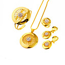 18k chapado en oro CZ Cubic Zirconia Jewelry conjunto (0292-00110-13)