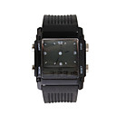 digital + analog Dual-Time Damen Armbanduhr mit Wochentag-Anzeige - schwarz (2 * cr1120)