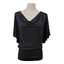 maniche balza lucido cappuccio donne t-shirt collo (4201bc021-0736)