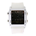 digital + analog Dual-Zeit mens Armbanduhr mit Wochentag-Anzeige - white (2 * cr1120)