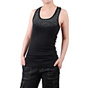 Scollo rotondo senza maniche in rilievo delle donne t-shirt (8502bc006-0736)