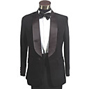 Een button midden-vented shawl revers wol bruidegom wear / smoking / heren pak jas en broek
