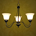 Fields and Garden Black 3-light Linear Chandelier(0810-2110-3B)