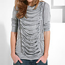 estilo griego, con mangas largas con capucha Women's T-shirts (8502bc005-0497)