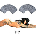 50 Pcs Sterilized Size 7 Flat Shaders(F) Tattoo Needles
