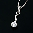 Platinum-Like CZ Cubic Zirconia Necklace (0292-00122-22)