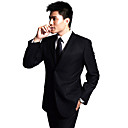 Single-Breasted 2 Button Side-vented Notch Lapel Cotton Groom Wear/ Tuxedo/ Men's Suit Jacket and Pants(PMBZXZ0049)