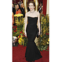 Diane Lane Trumpet/ Mermaid Sweetheart Floor-length Sleeveless Chiffon/ Elastic satin Classic Oscar Dress (FSF0698)