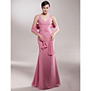 Trumpet/Mermaid V-neck Floor-length Chiffon Mother of the Bride Dress With A Wrap