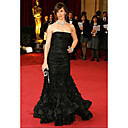 Jennifer Garner Trumpet/ Mermaid Strapless Sweep/ Brush Train Sleeveless Taffeta Classic Oscar Dress (FGY0704)