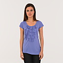 fronzoli maniche corte, scollatura rotonda t-shirt / t-shirt donna (ff-8502bd006-0736)