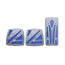 Slip-Proof Vehicle Gas-Brake-Clutch Pedals Kit (3-Piece Set)