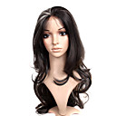 main attachée dans le style lace front supplémentaire de qualité à long synthétique de haute aspect naturel noir avec blanc européen perruque de cheve