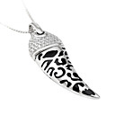 Beautiful 925 Sterling Silver With CZ Cubic Zirconia Platinum Plated Pendant (0388-D25926)