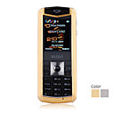 w009 quad double bande Java Card Bluetooth ultra métal mince couvert de téléphone portable mini (2 Go Carte TF et étui en cuir) (sz04581395)