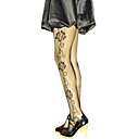 Perspective Grid Side Flowers Hosiery / Women's Hosiery (FF-BE003-0736)