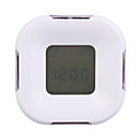 mode d'induction de rotation d'alarme thermomètre horloge calendrier (blanc)