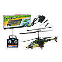 3CH RC helicóptero Apache de radio helicópteros de control remoto juguete de interior (verde y amarillo) (yx02667gy)